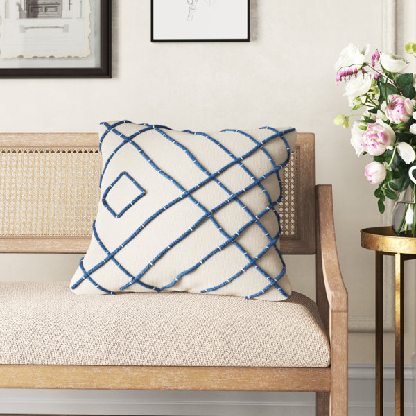 Kelly Clarkson Home Superica Texture Cotton Geometric Throw Pillow